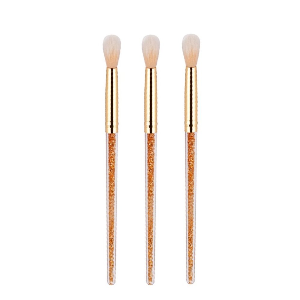 Set Of 3: Professional Crystal Blending Makeup Brush With Rhinestone